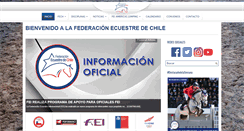 Desktop Screenshot of federacionecuestre.cl